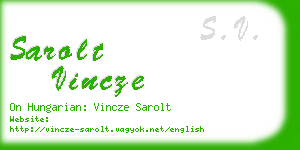 sarolt vincze business card